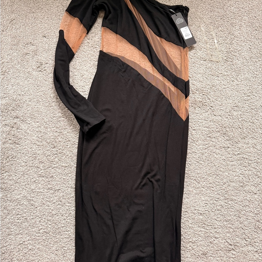 Fashion Nova Black Dress with Mesh